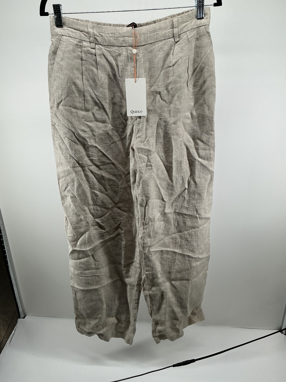 100% European Linen Pleated Trouser - 30"